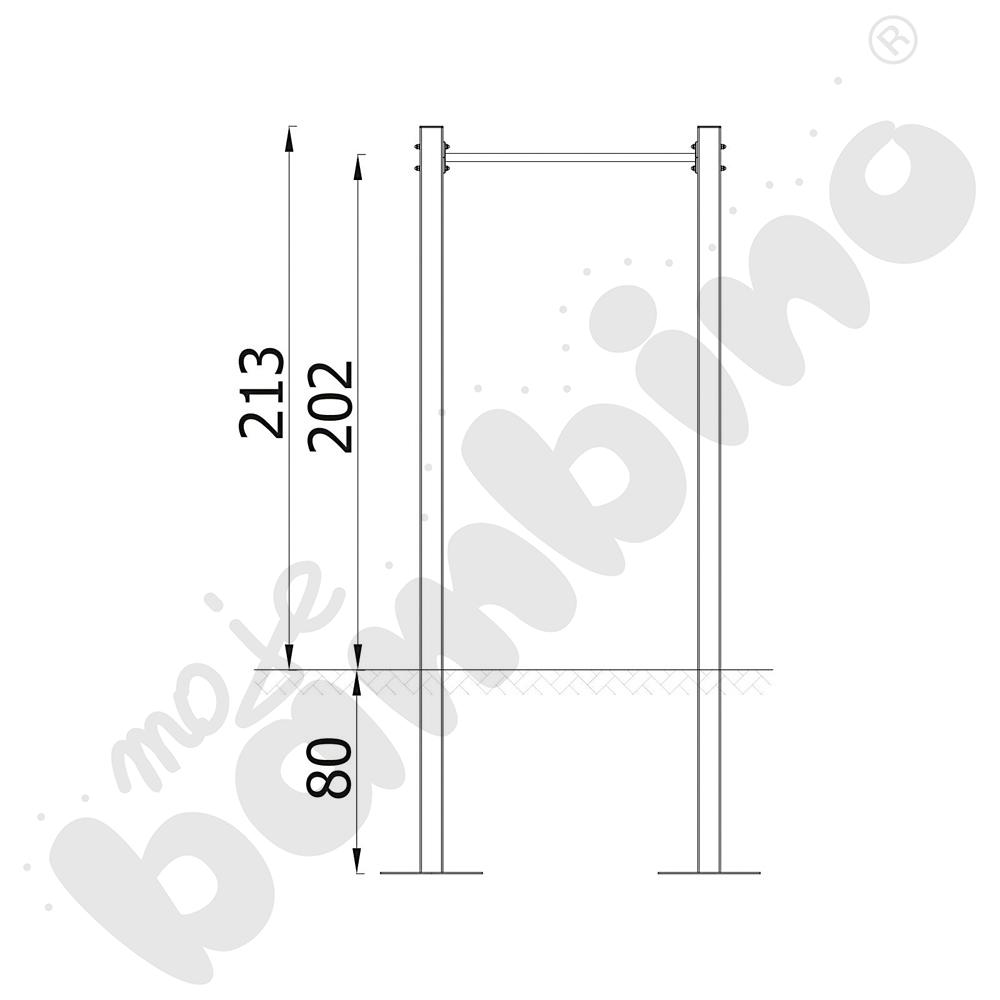 Street workout drążek wysoki Orange