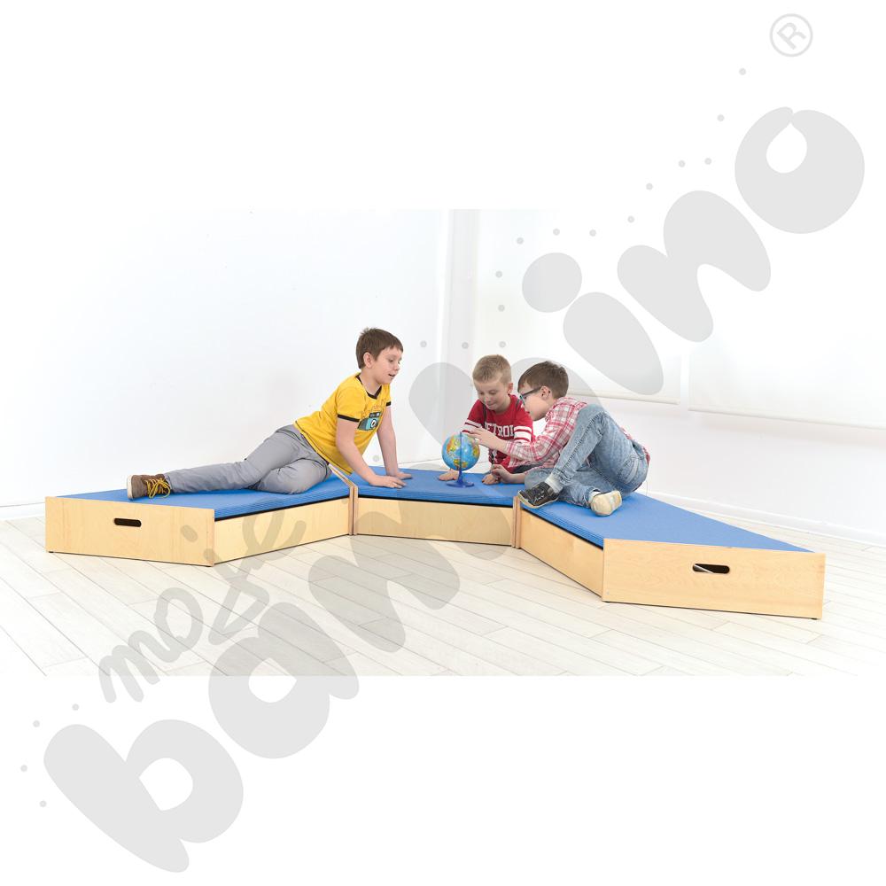 Podest trapezowy, wys. 20 cm - jasnoniebieski