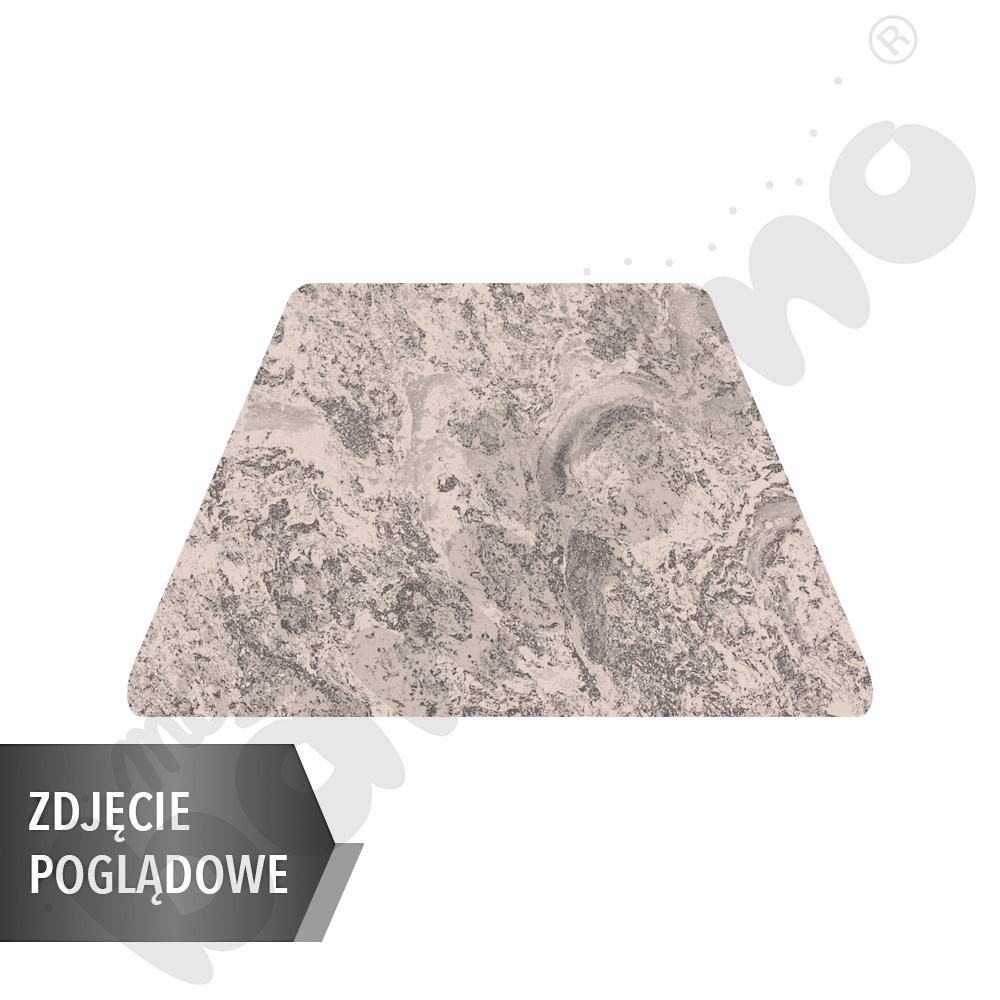 Stół Cichy Plus trapezowy 160x70x100x70, beżowy, zaokrąglony, rozm. 4 z 2 kółkami