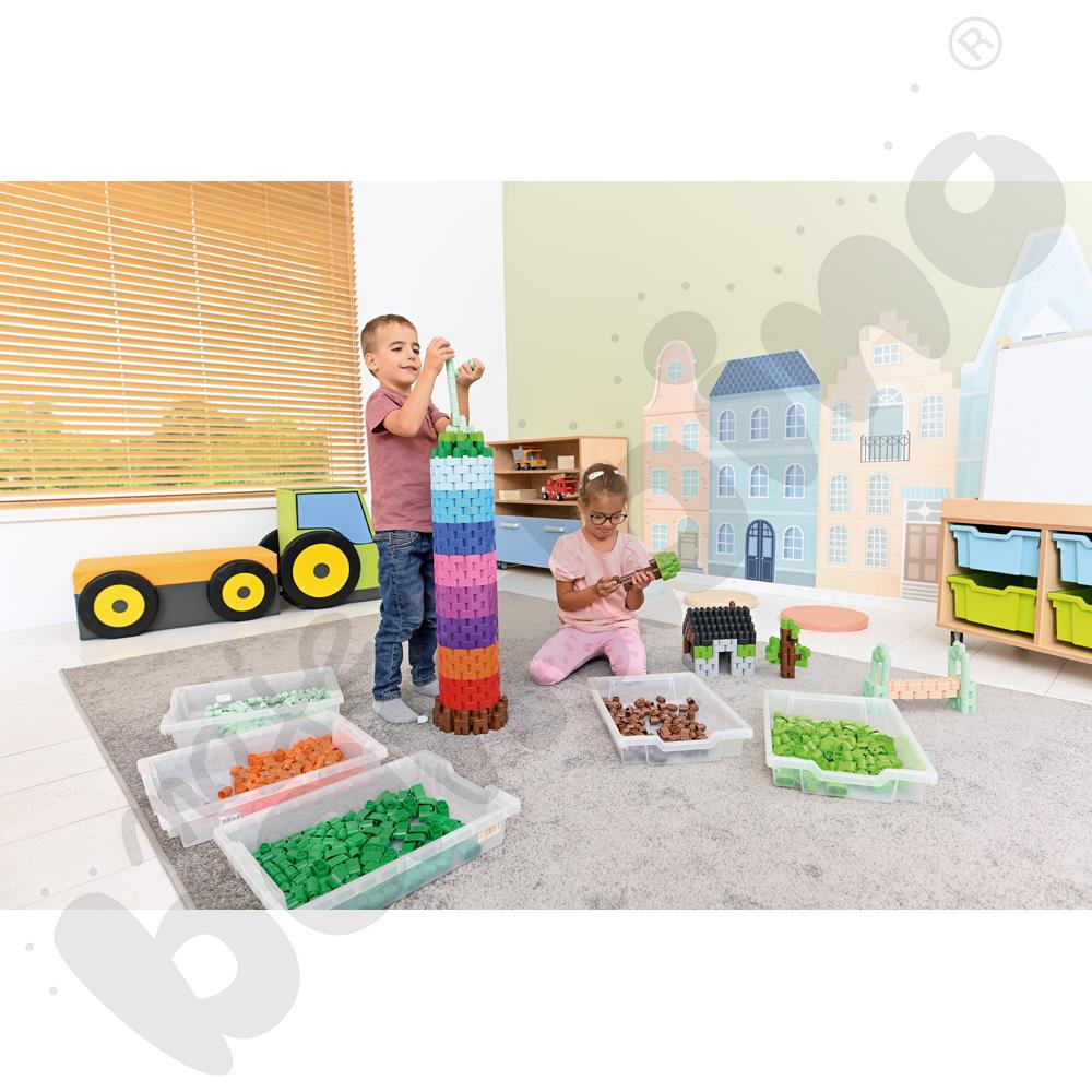 BOTZEES WALL - klocki 2-pinowe, pomarańczowe