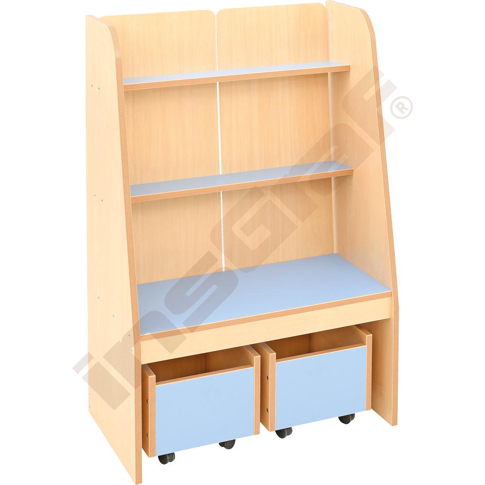 Knihovnička Flexi volně stojící - bleděmodrá 