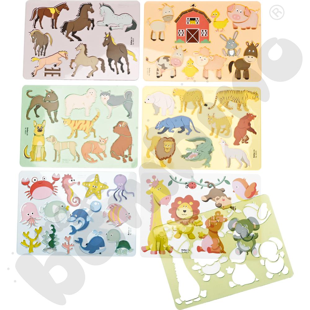 Zestaw szablonów - postacie zoo