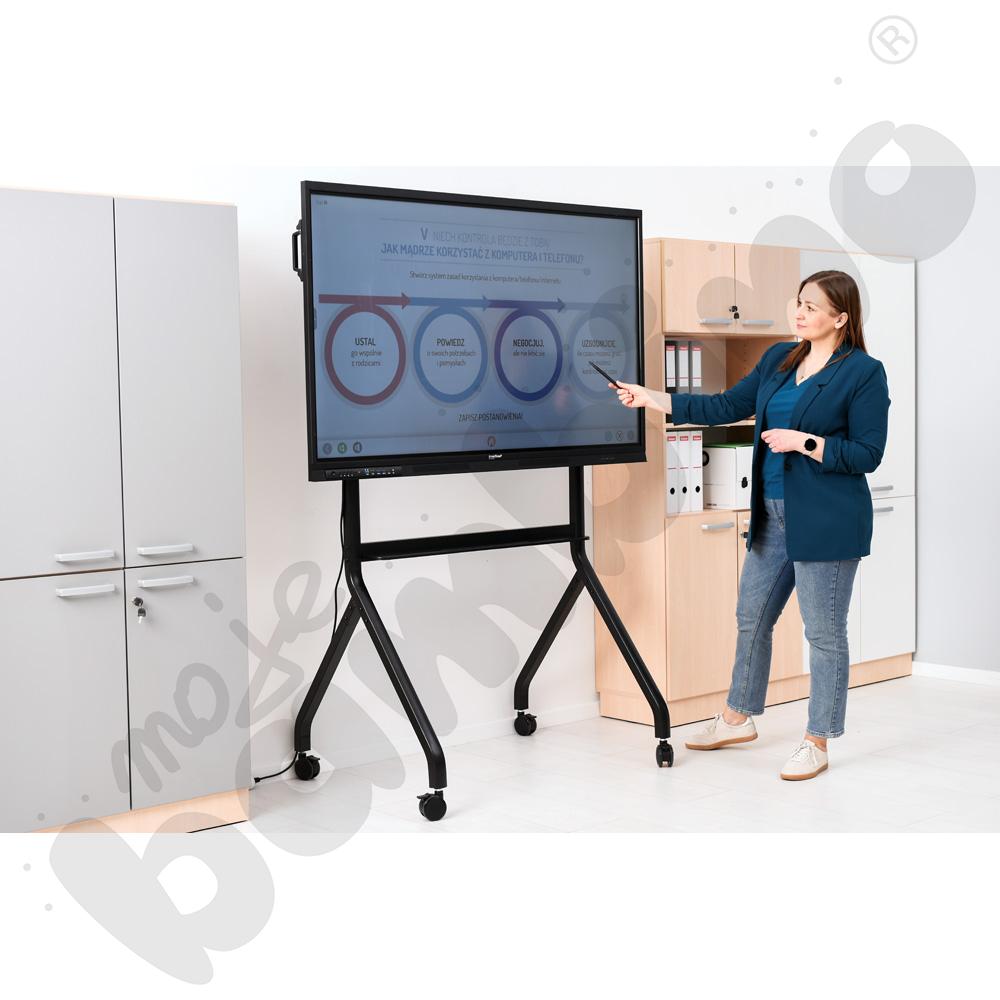 Monitor interaktywny insGraf DIGITAL EduSpace 65 na stojaku mobilnym