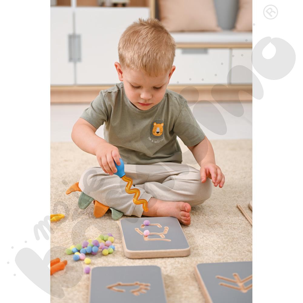 Tablice grafomotoryczne malucha - szare  - MED