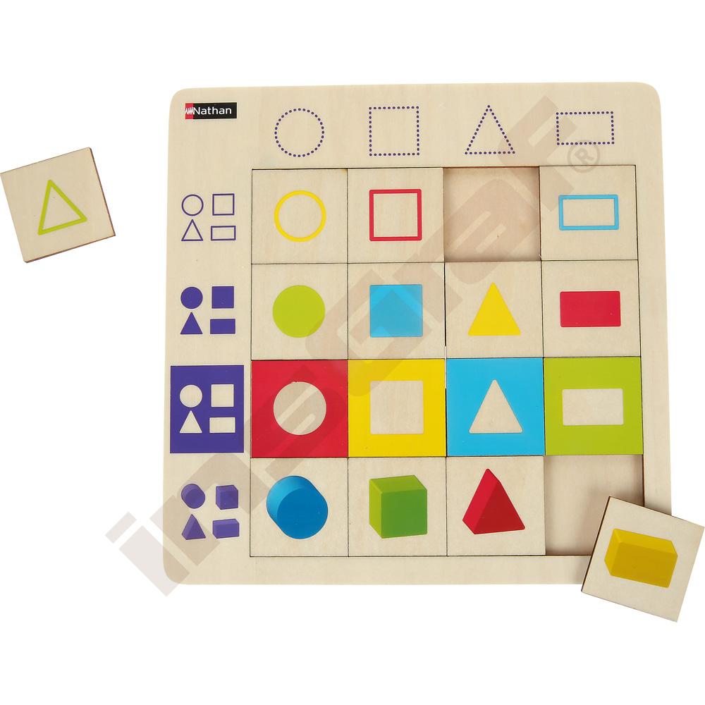 Logické puzzle - geometrické tvary 