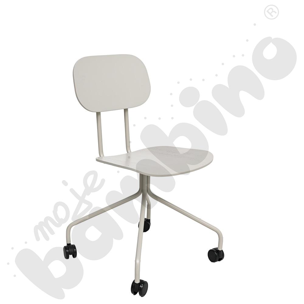 Krzesło na kółkach New School jasnoszare