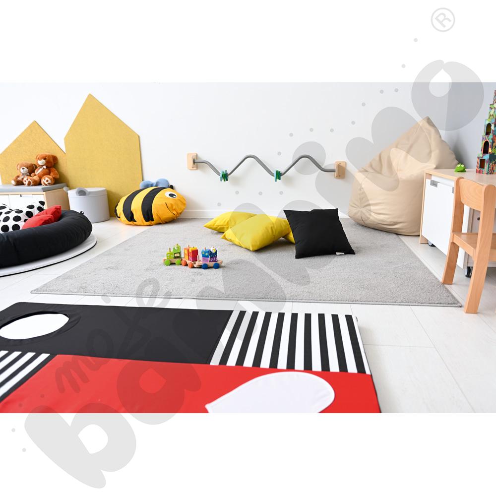 Drążek sensoryczny srebrny - zygzak