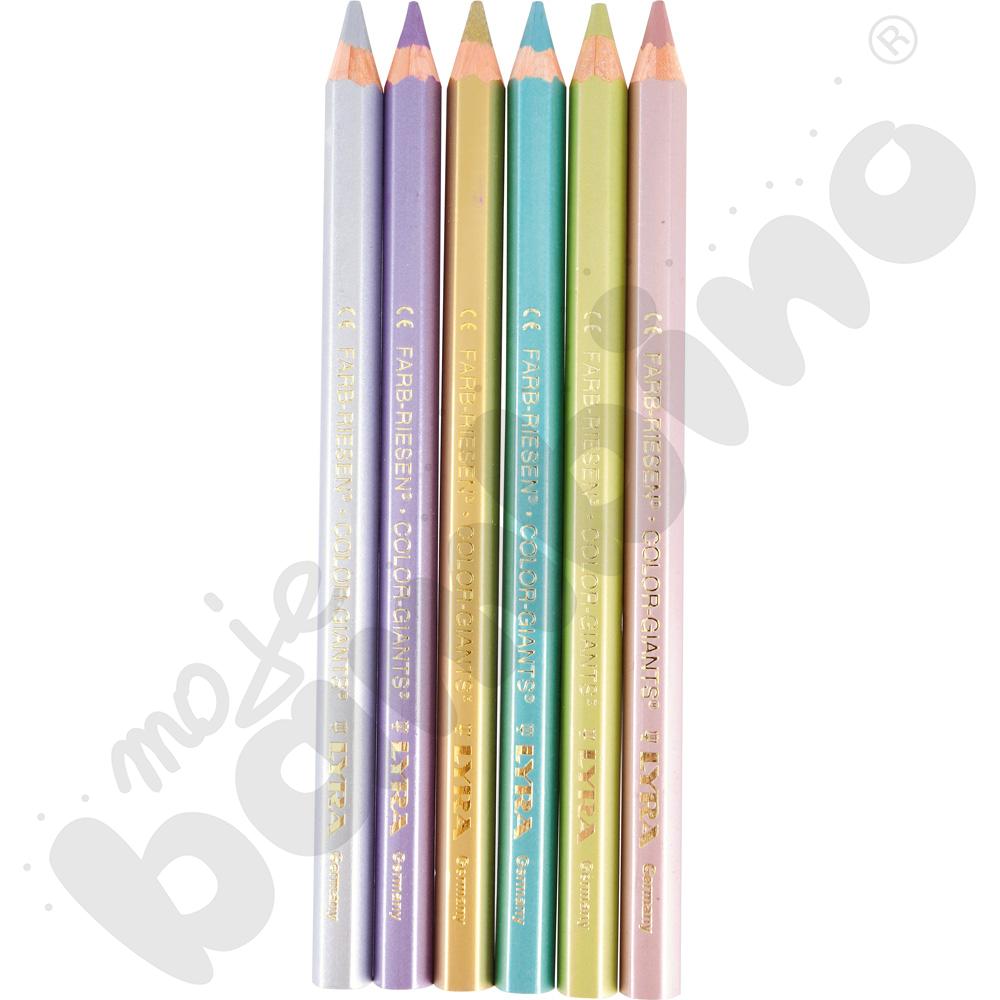 Kredki metaliczne Color Giants - 6 szt.