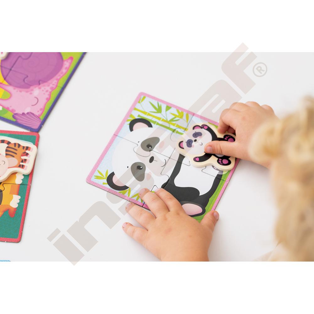 Matka a mláďa - Montessori puzzle