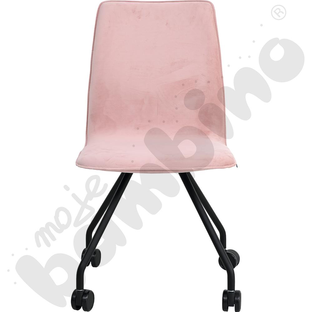 Krzesło Primo na kółkach - brudnoróżowe