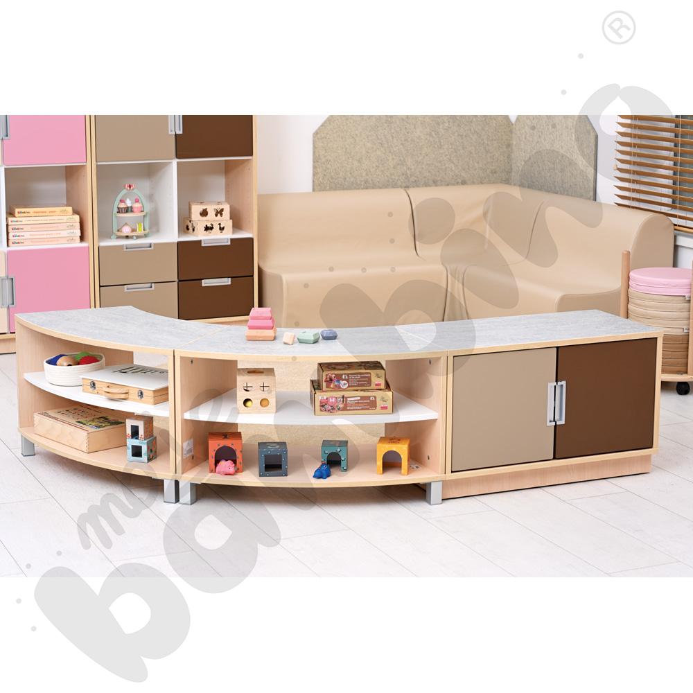 Quadro - szafka cicha S 1/8 koła na nóżkach