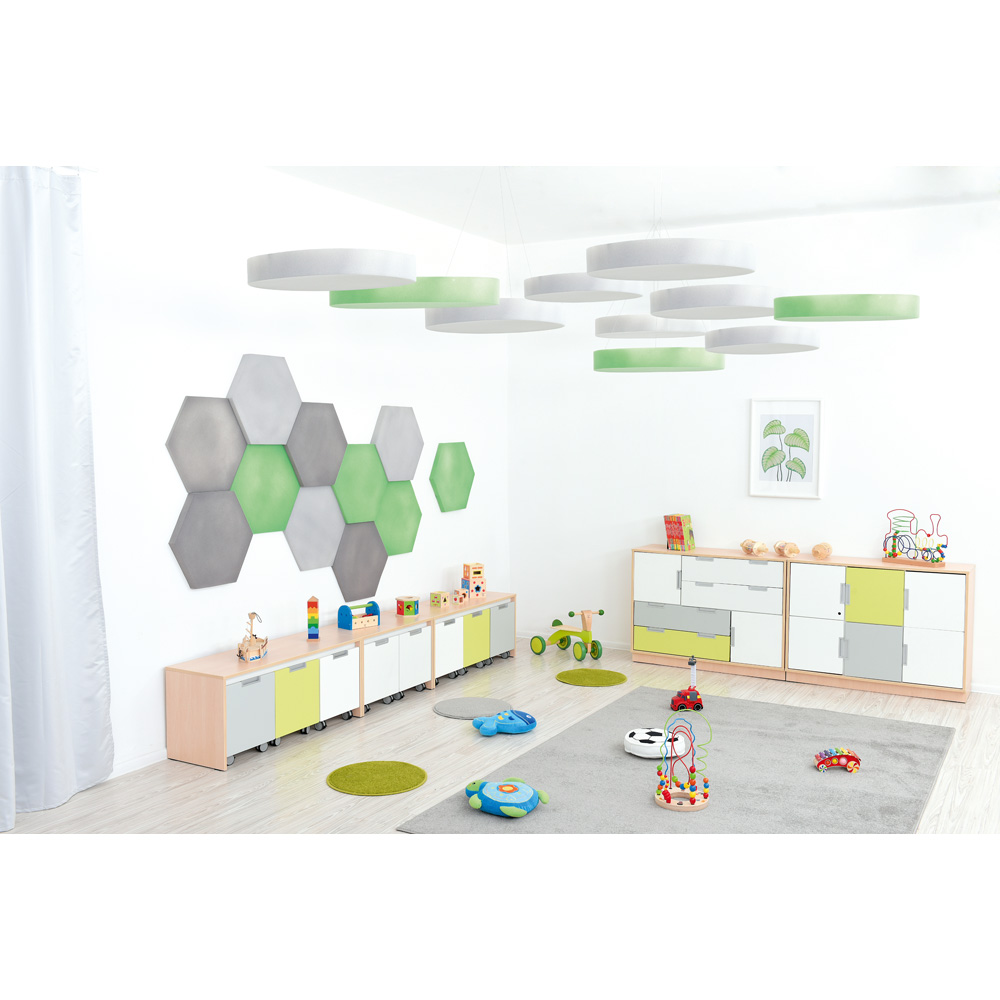 Odhlučňovací panel okrúhly - bledosivý