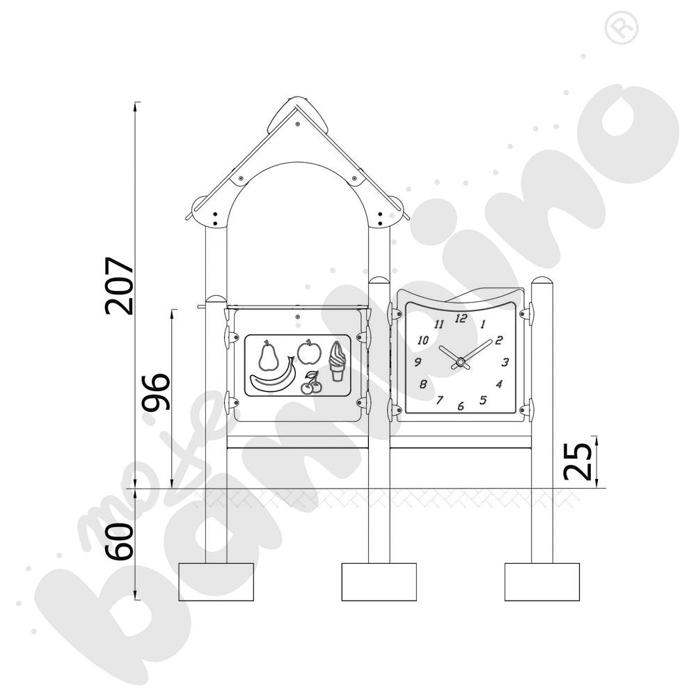 Orbis - chatka Jasia, metalowe słupy
