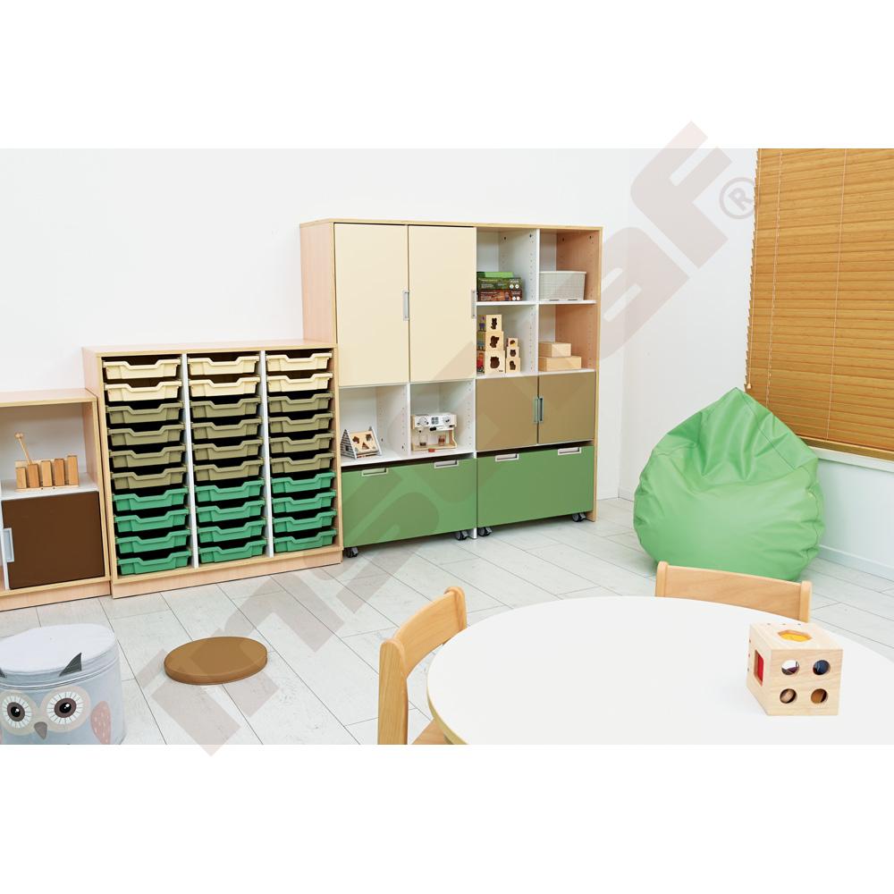 Quadro - skříňka M+ na plastové zásobníky - se 2 předěly 