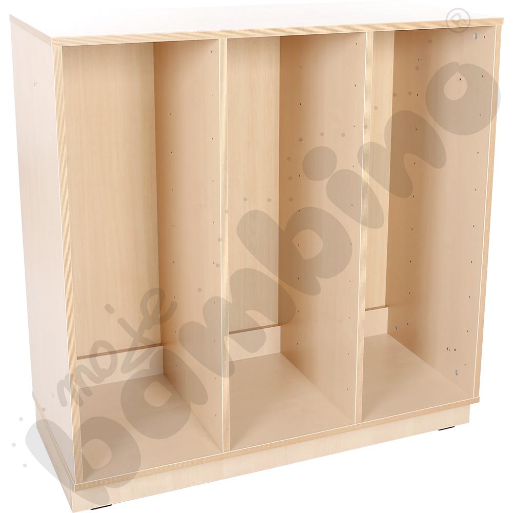 Szafka Flexi L na pojemniki na cokole - 3 kolumny