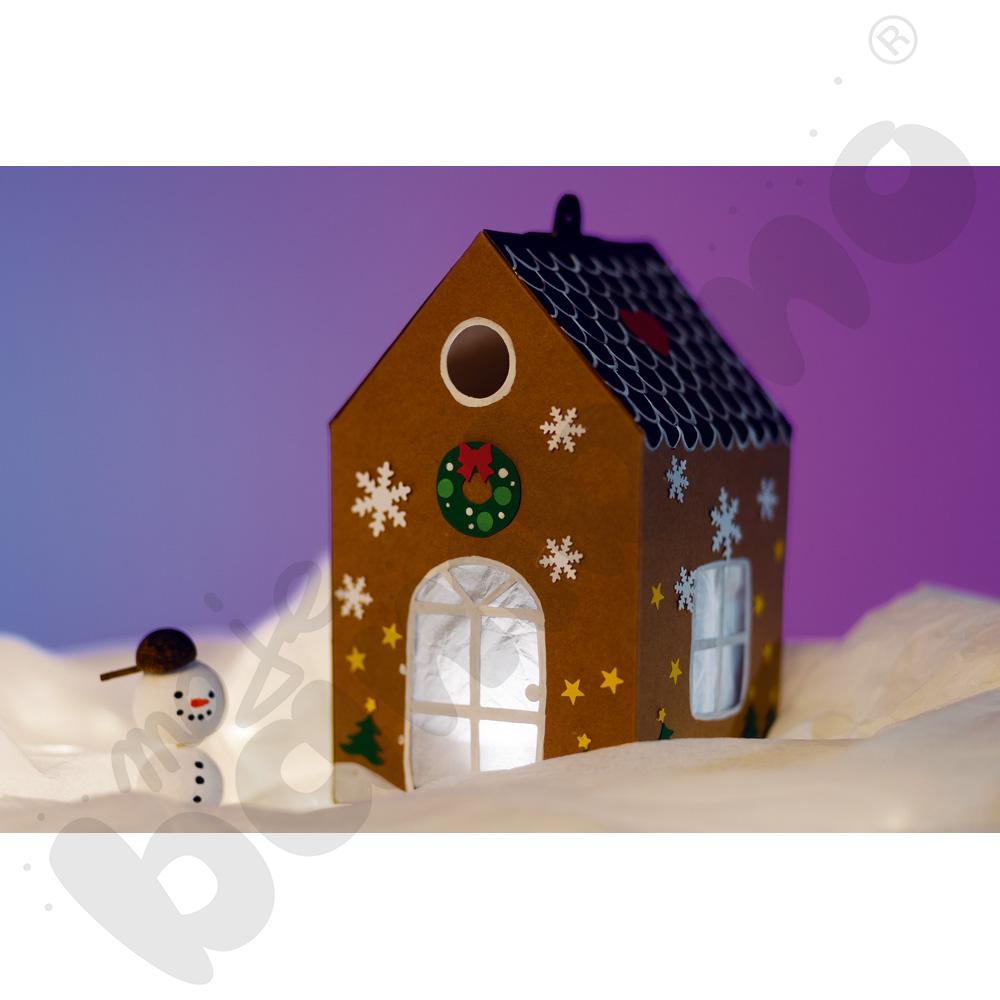 Domki z tektury do ozdabiania, 6 szt.