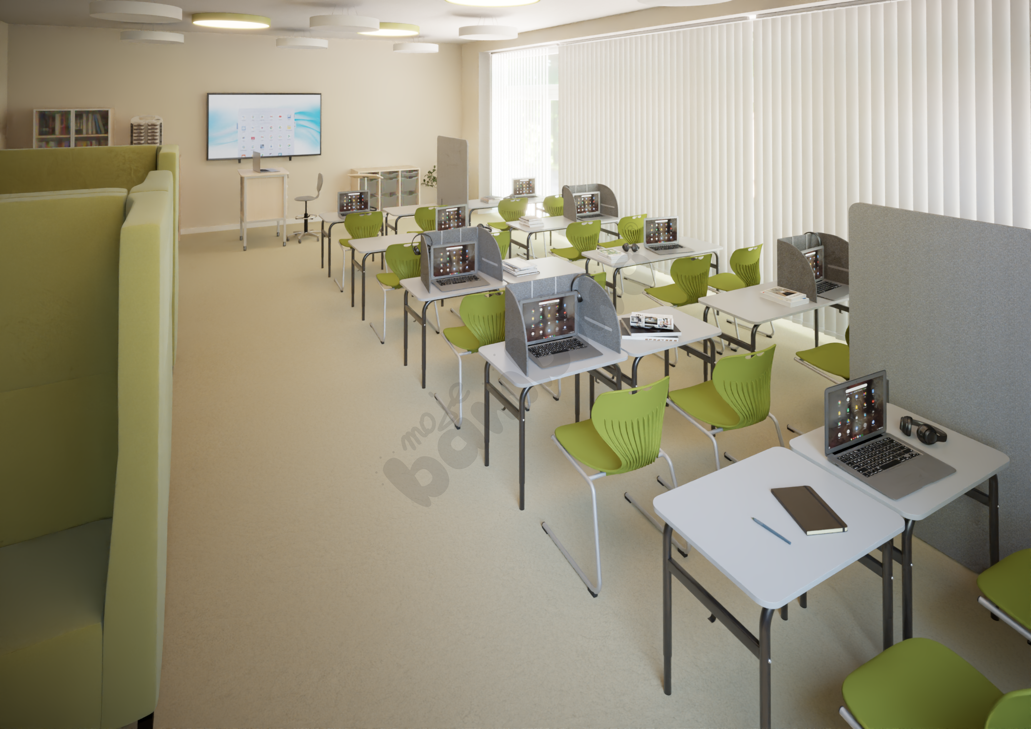 Sala szkolna z wyciszeniami