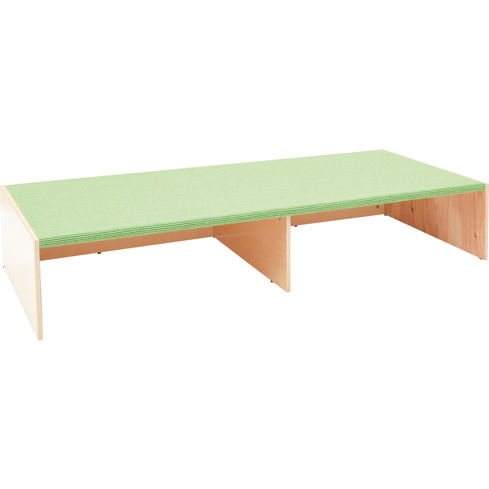 Pódium s úložným priestorom v predu, výška 30 cm - bledozelené