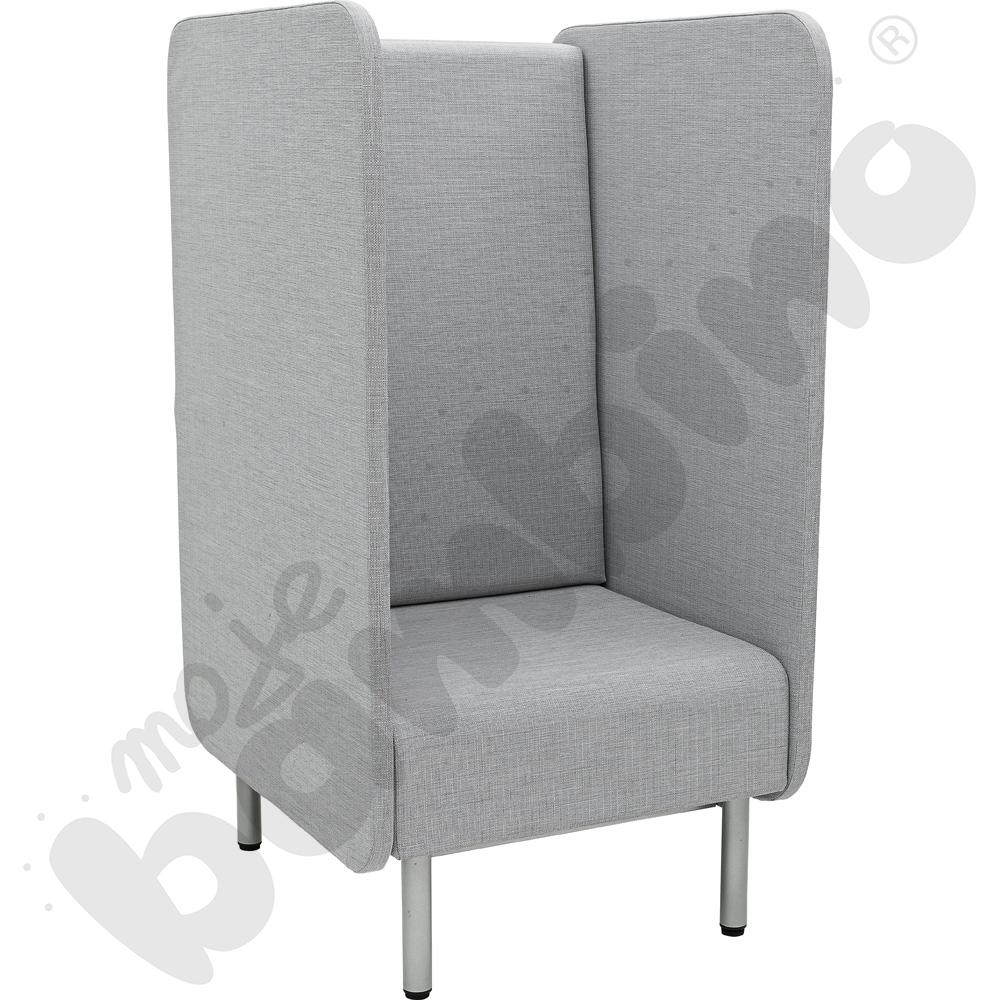 Fotel Inflamea 1 z wysokim oparciem, 1-os. - jasnoszary