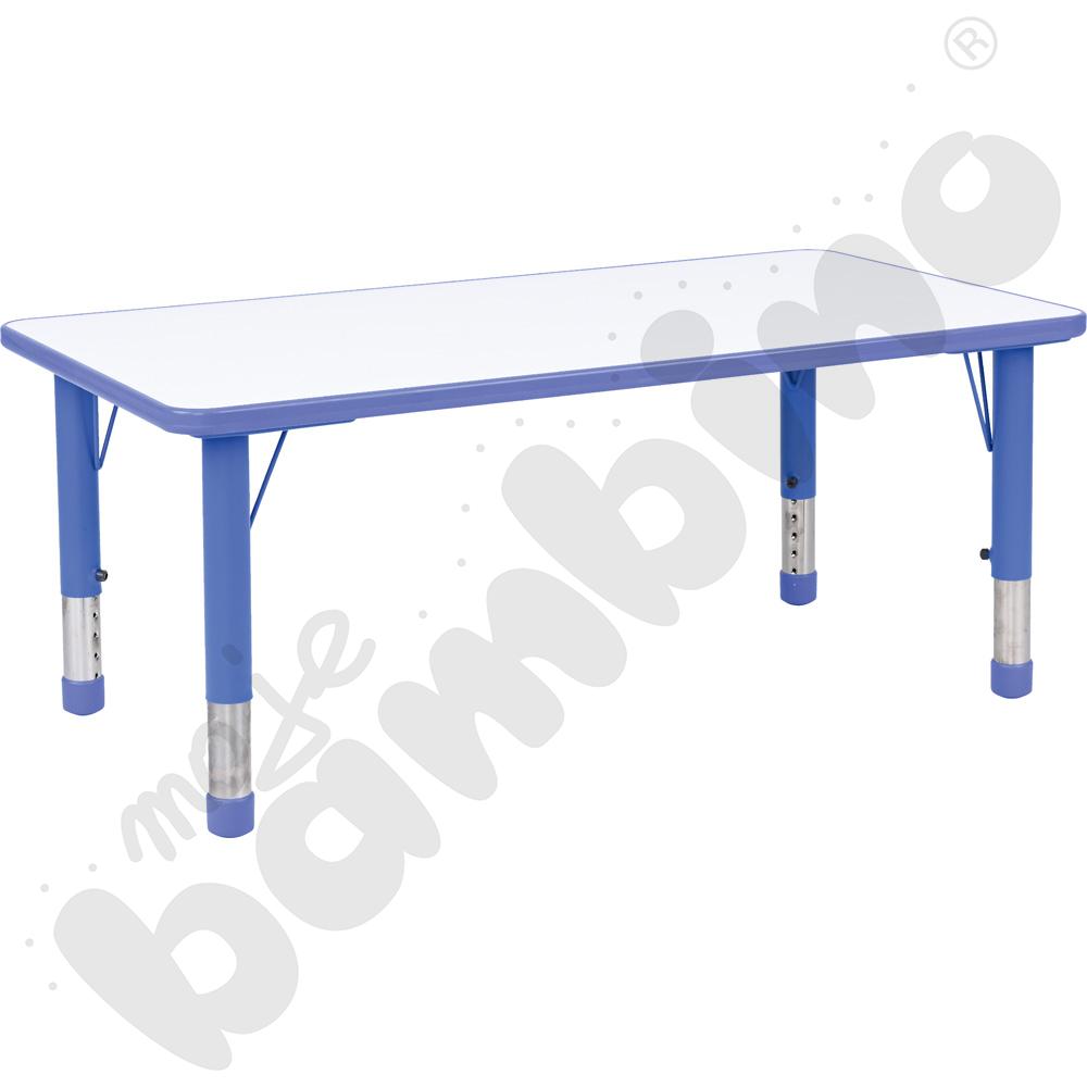 Stolik Pino prostokątny z regulowaną wysokością, rozm. 0-3 - niebieski