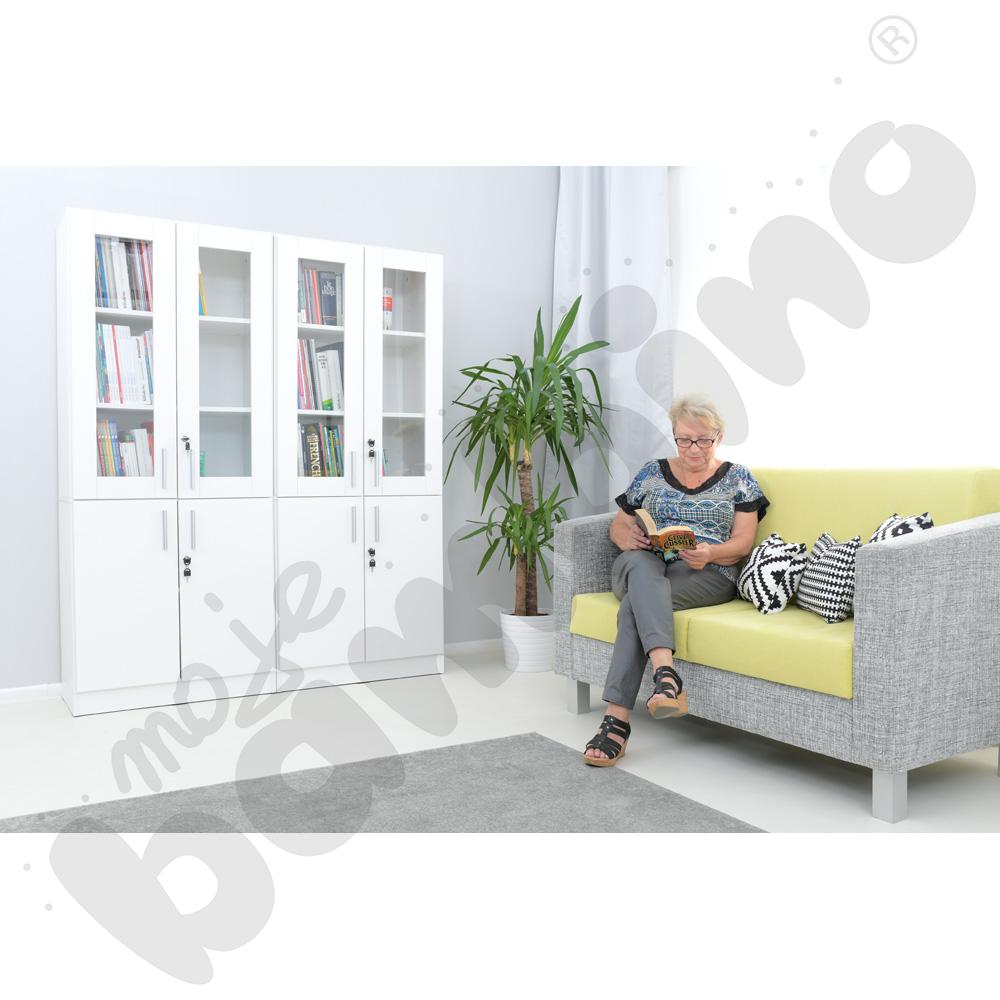 Szafa Expo z witryną 2 biała