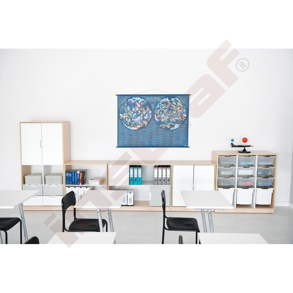 Quadro - sestava 180, dvířka 90°, korpusy světlý javor