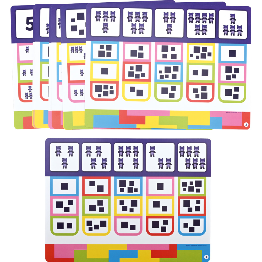 Colorcode - karty úloh - čísla od 1 do 6