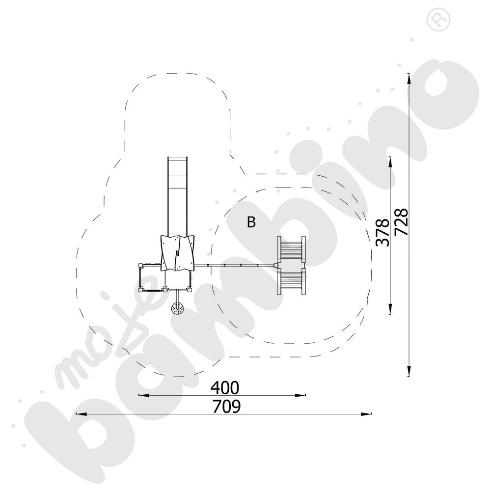 Zestaw Urbi 7, słupy metalowe A