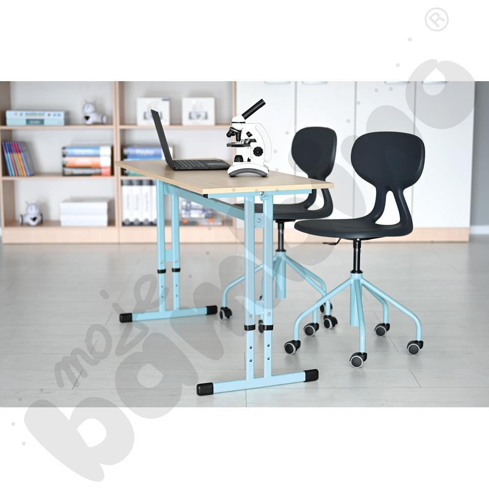 Krzesło obrotowe Piano - szaro-turkusowe