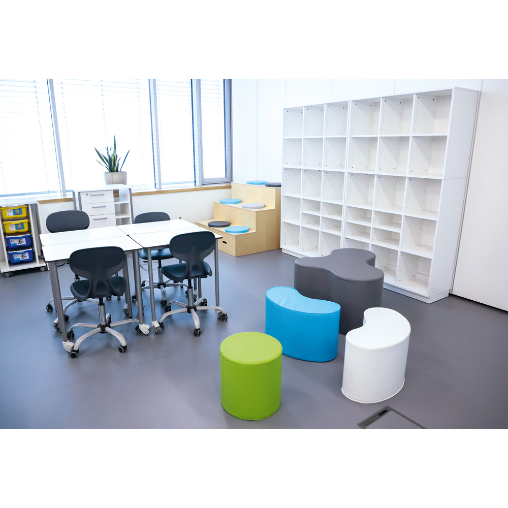 Quadro - nadstavec M s 2 predelmi a policou - biely korpus