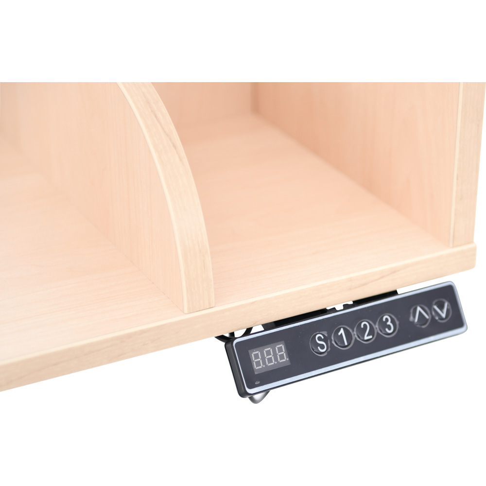 Prebaľovací pult s elektrickým nastavovaním