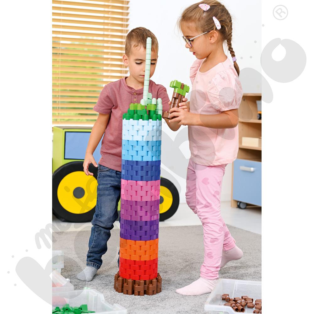 BOTZEES WALL - klocki 2-pinowe, pomarańczowe