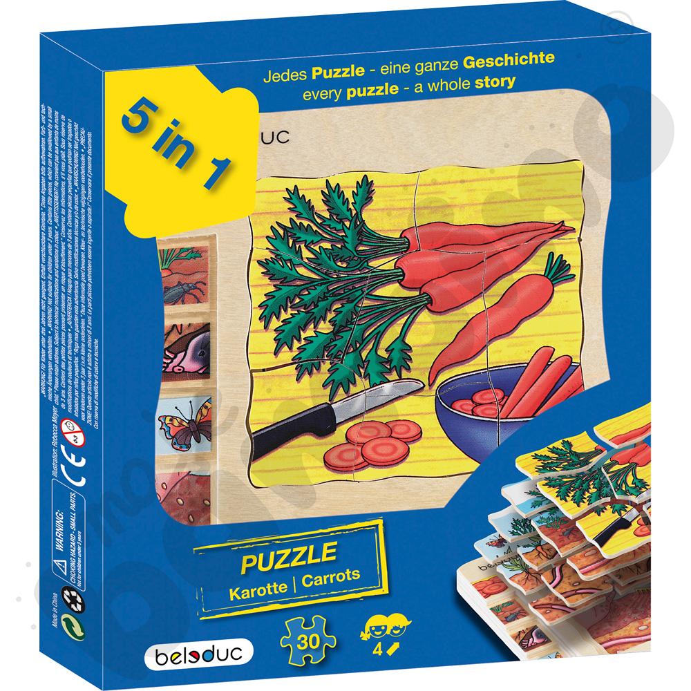 Edukacyjne puzzle warstwowe - marchew