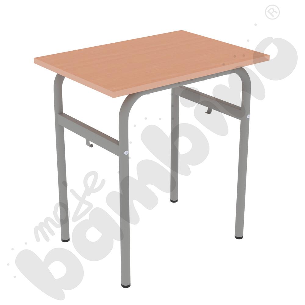   Stół Daniel 70x50 rozm. 6, 1-os., stelaż aluminium, blat buk, obrzeże ABS, narożniki proste  