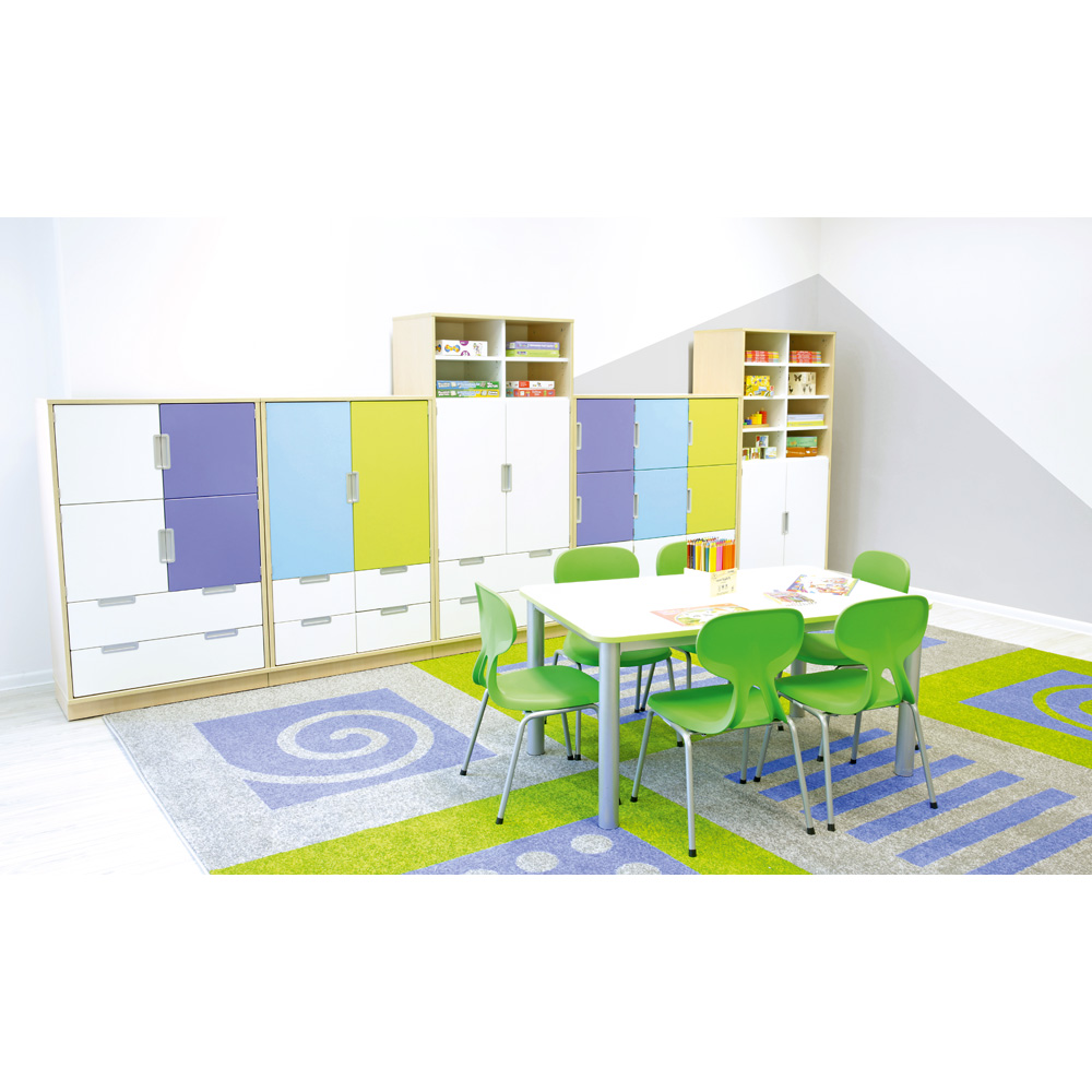 Quadro - stredné dvierka 90 st. pre montáž do korpusu, tiché zatváranie - jasnomodrá