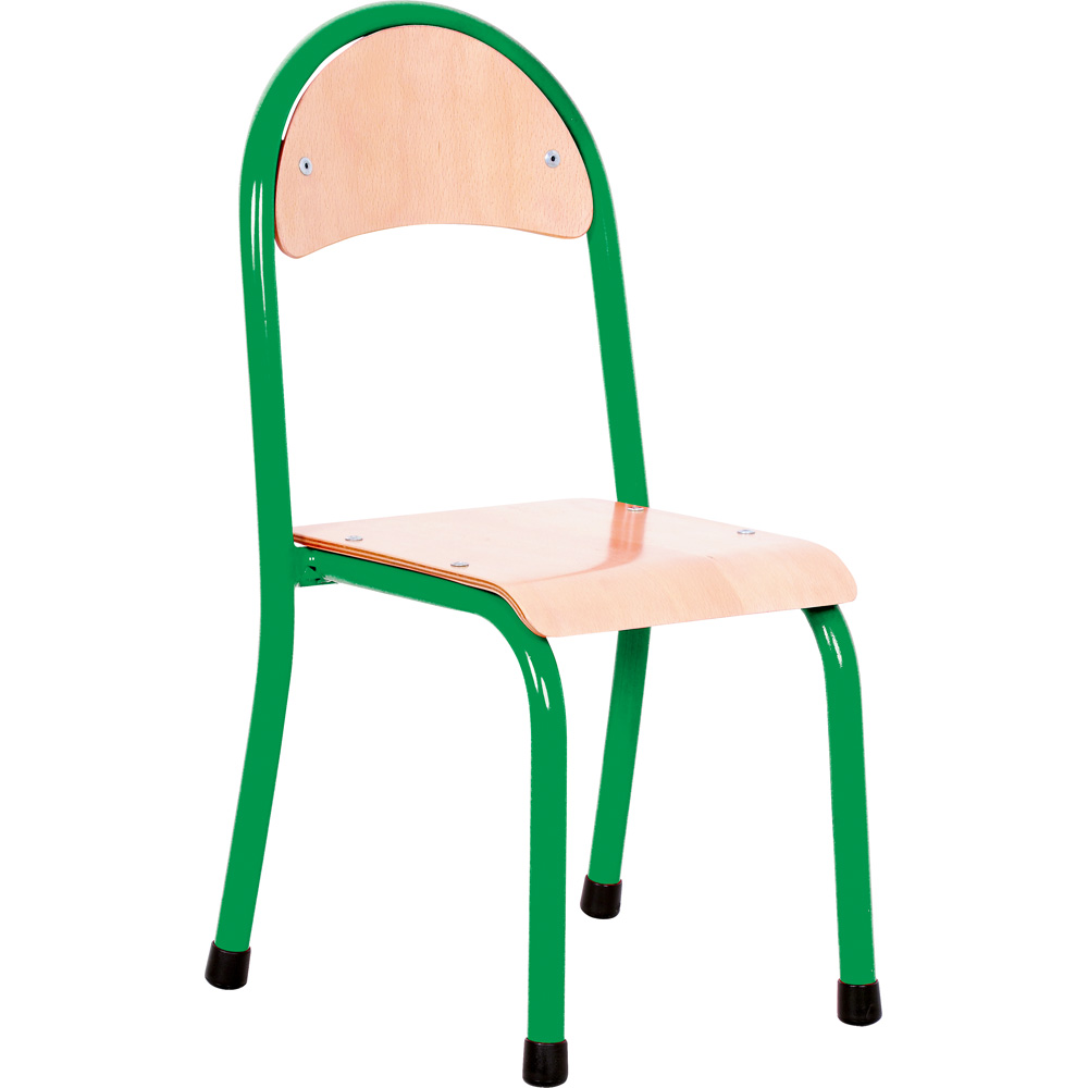 Stolička P veľ. 1, výška 26 cm - k stolom 46 cm - zelená 