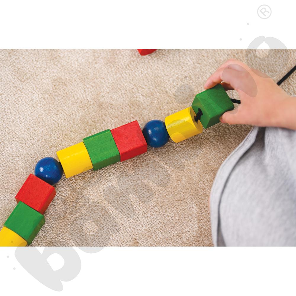 Duże drewniane korale