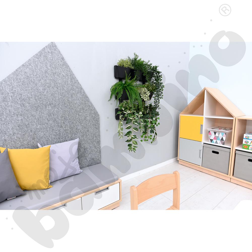 Donice modułowe ścienne na 12 roślin - antracytowe