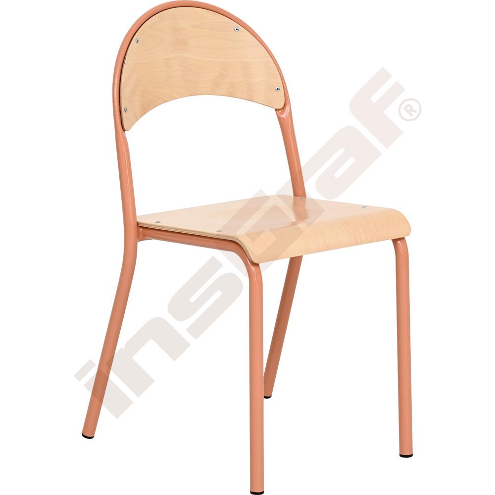 
Stuhl P 6, SH 46 cm - apricot - Buche
