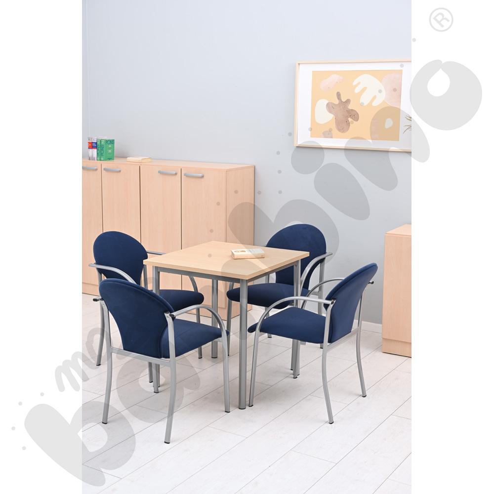 Krzesło Visa alu granatowe