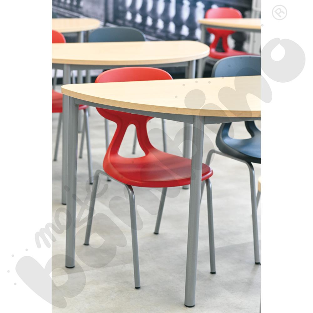 Krzesło Colores rozm. 6 czerwone, stelaż aluminium