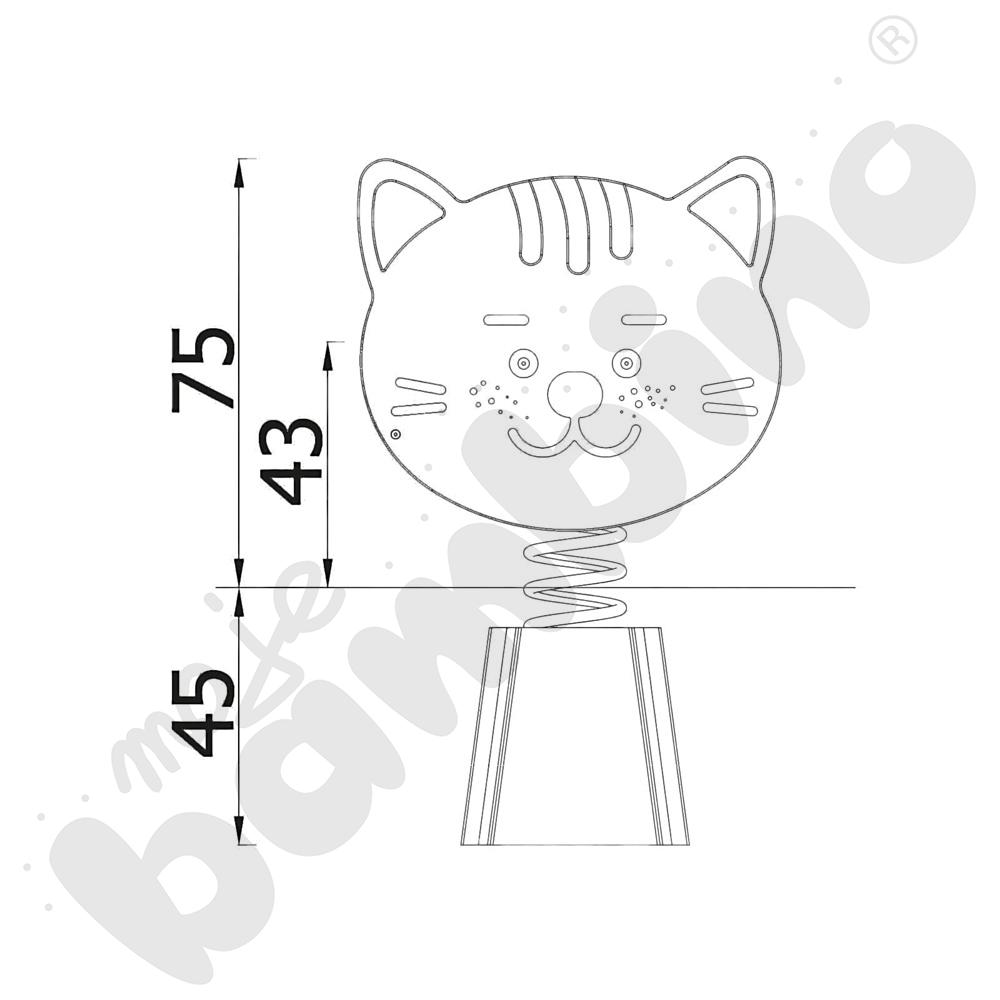 Sprężynowiec Kotek na podstawie betonowej