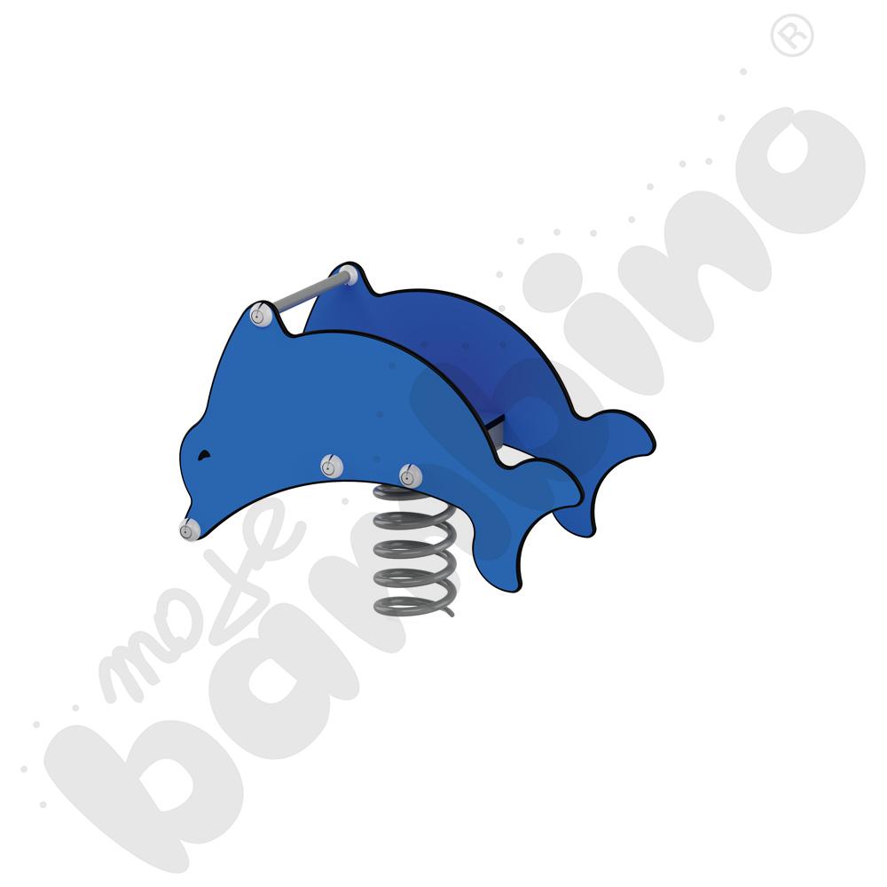 Sprężynowiec Delfin na podstawie betonowej