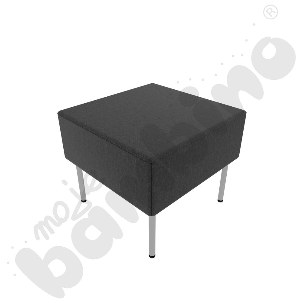 Pufa Versa 50x50 cm z plastikowymi stopkami, stelaż jasnoszary, tkanina RO42