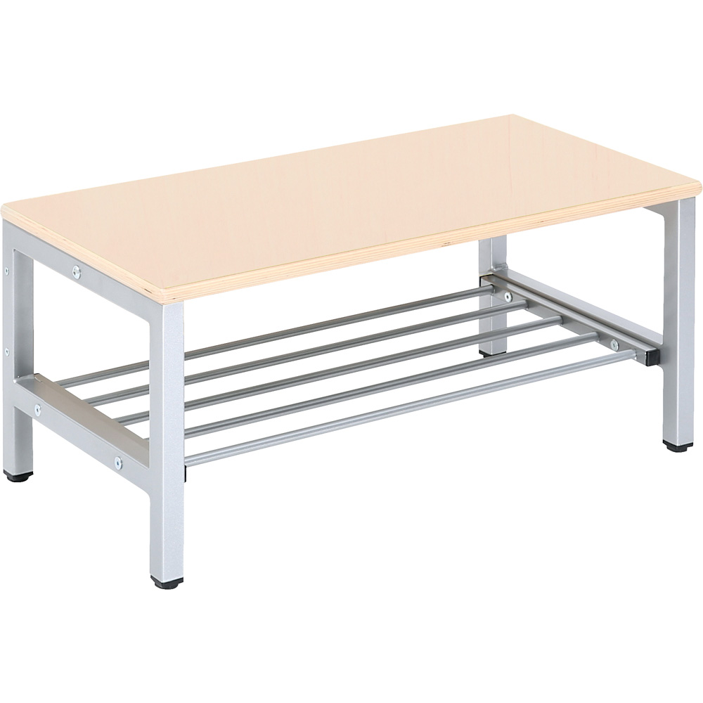 Lavička Flexi k 4 - miestnej šatni, výška 26 cm, úzka - javor