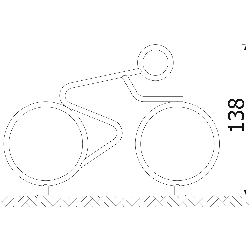 Stojan na bicykel - bicyklista