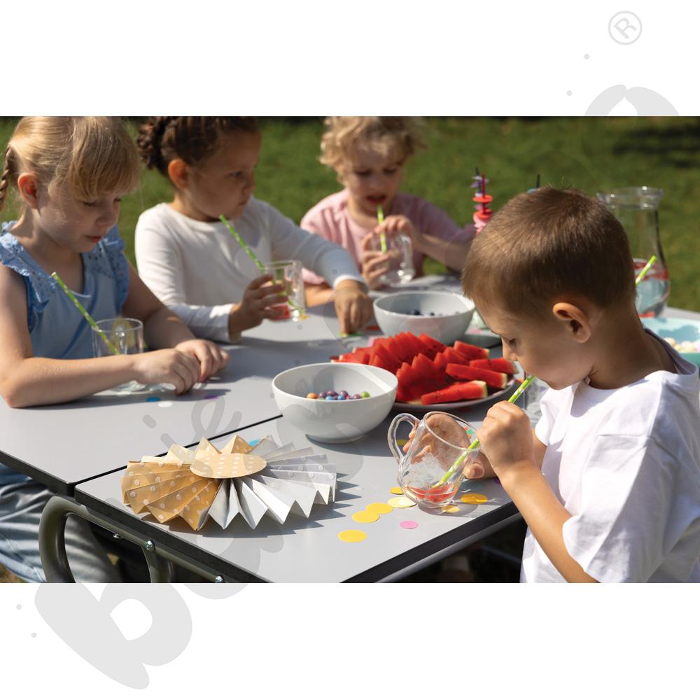 Słomki papierowe - w groszki, 24 szt.