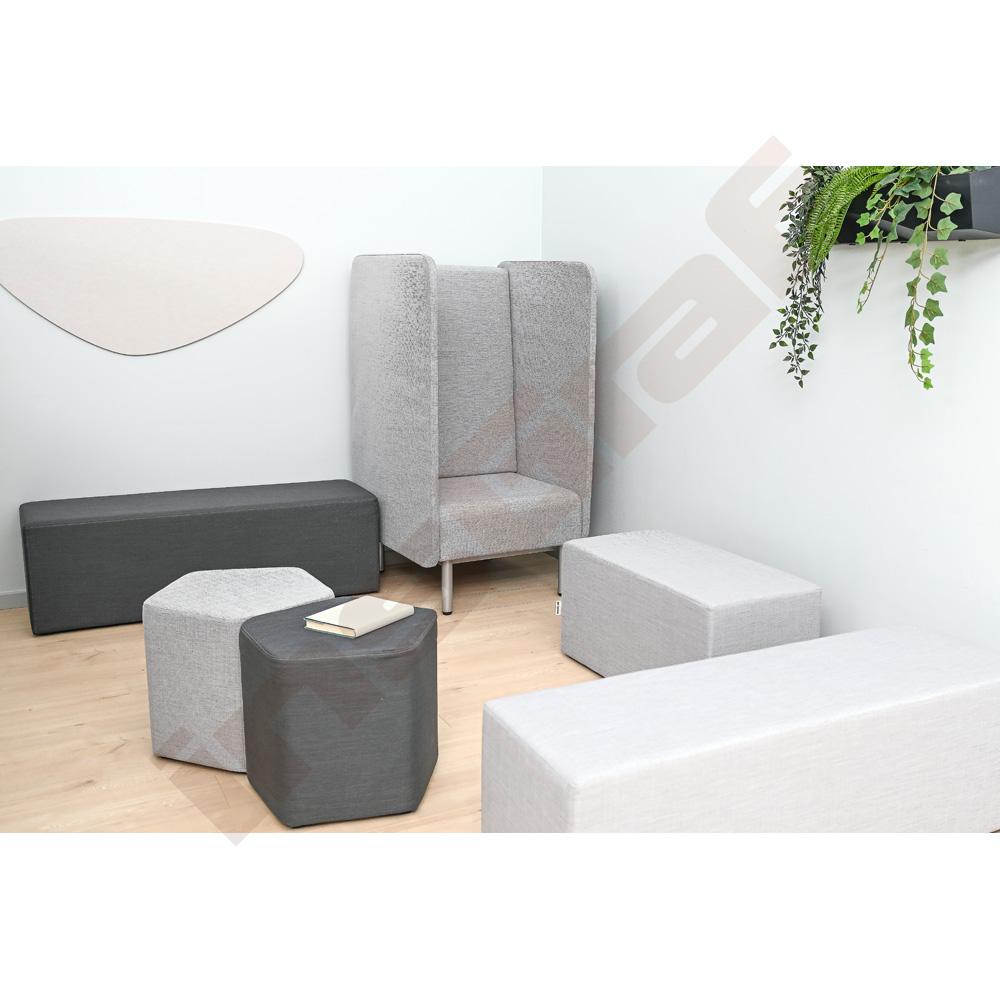 Kreslo Inflamea 1 s vysokým operadlom, 1-os. - bledosivé