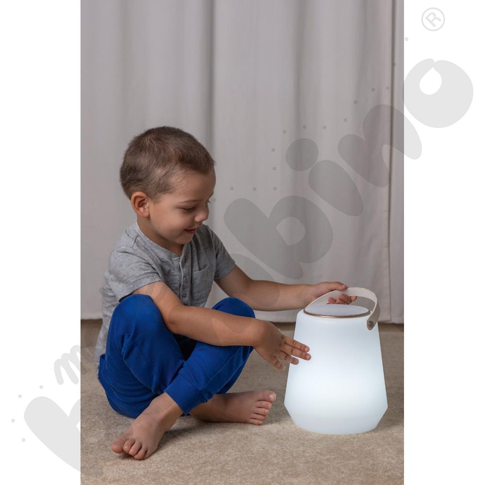 Lampa LED z głośnikiem przenośna 