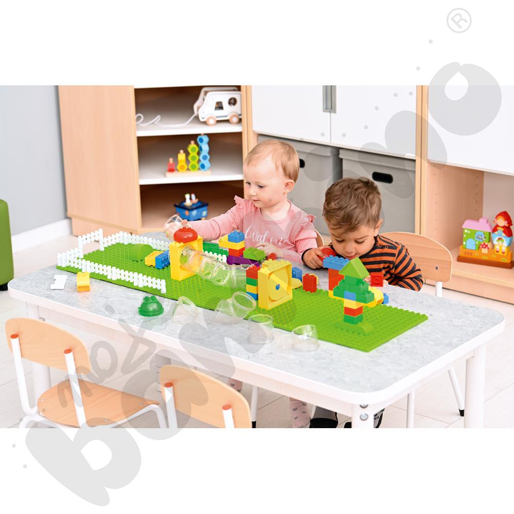 Cichy blat Plus prostokątny, 60 x 120 - szary